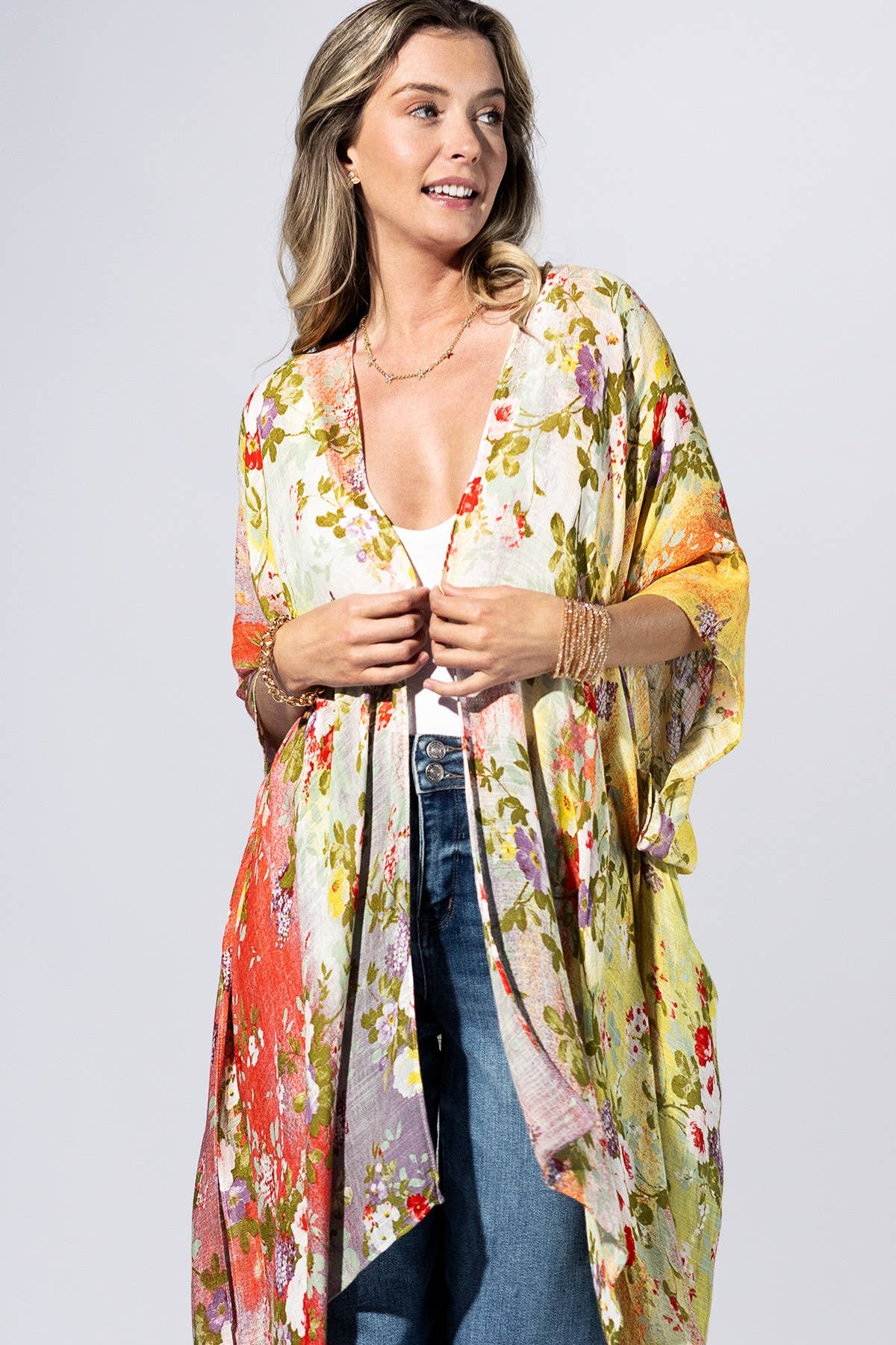 Flower Multi Garden Kimono