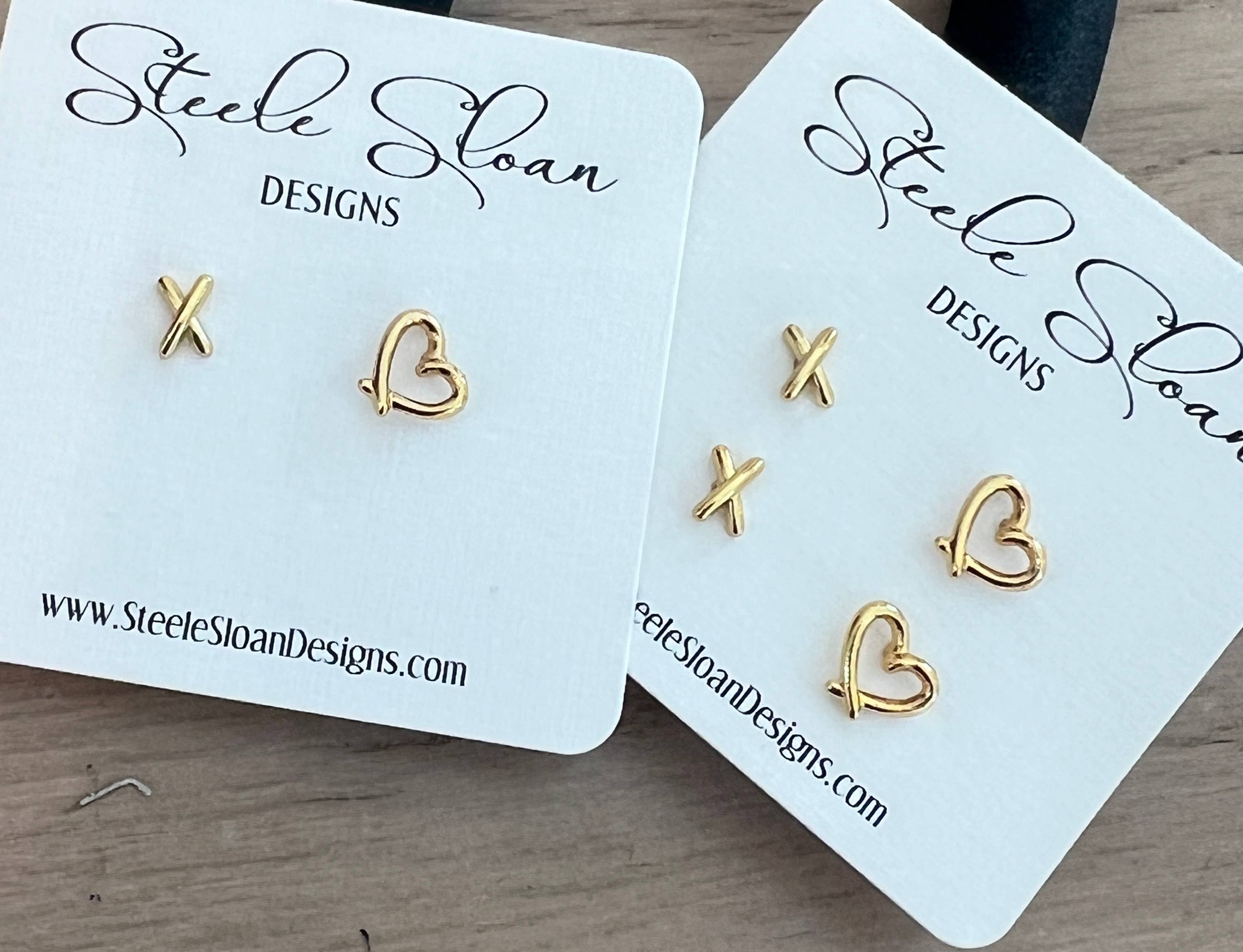 Steele Sloan Designs - Cute Valentines Gift Heart Earrings Hypoallergenic Unique