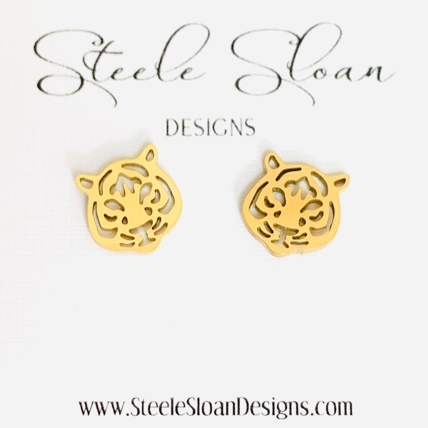 Steele Sloan Tiger Earrings