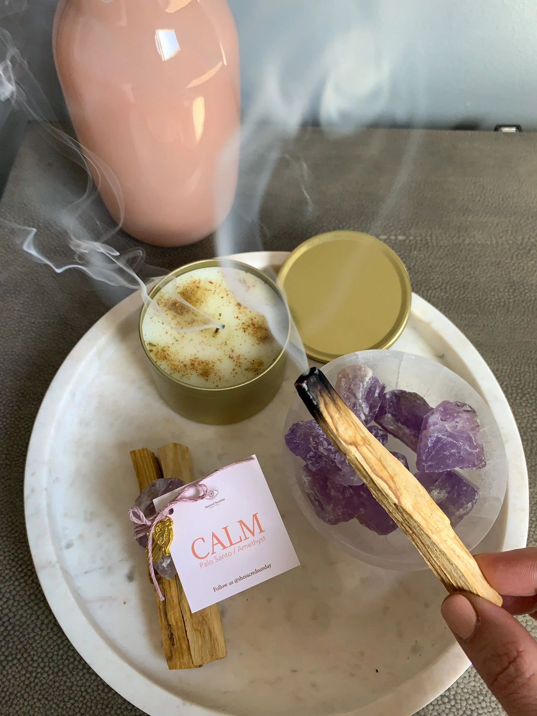 'calm' Intention Bundle [ Palo Santo + Amethyst ]