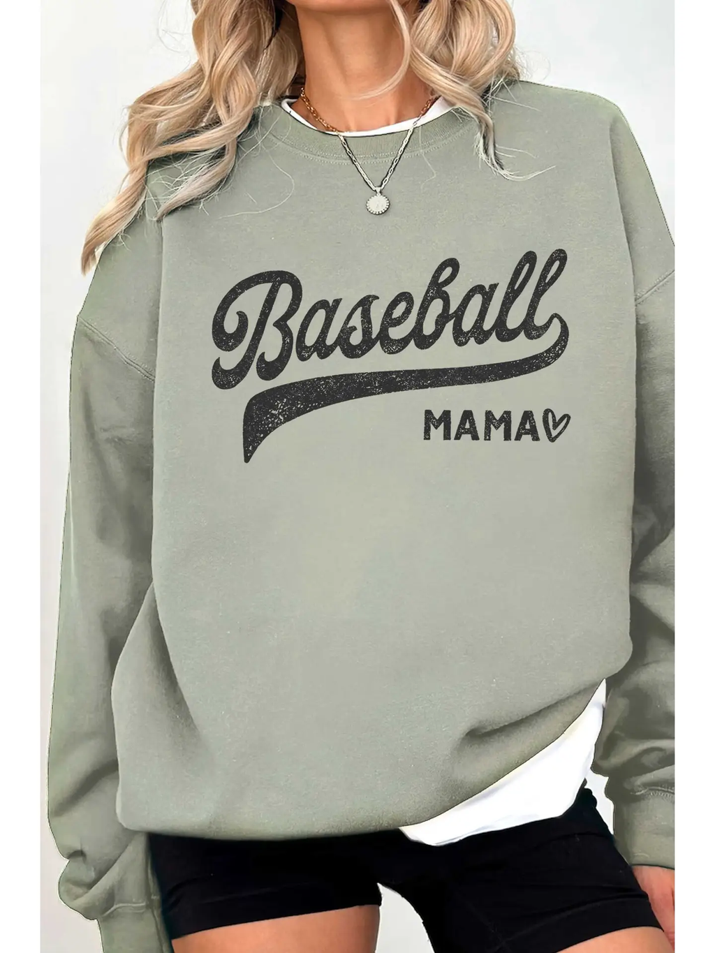 Baseball Mama Graphic Brushed Sweatshirt