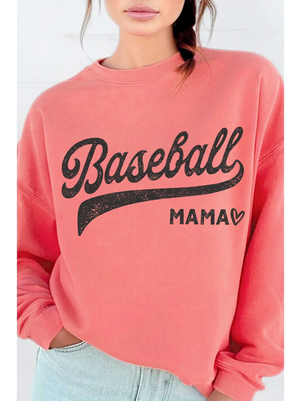 Baseball Mama Graphic Brushed Sweatshirt
