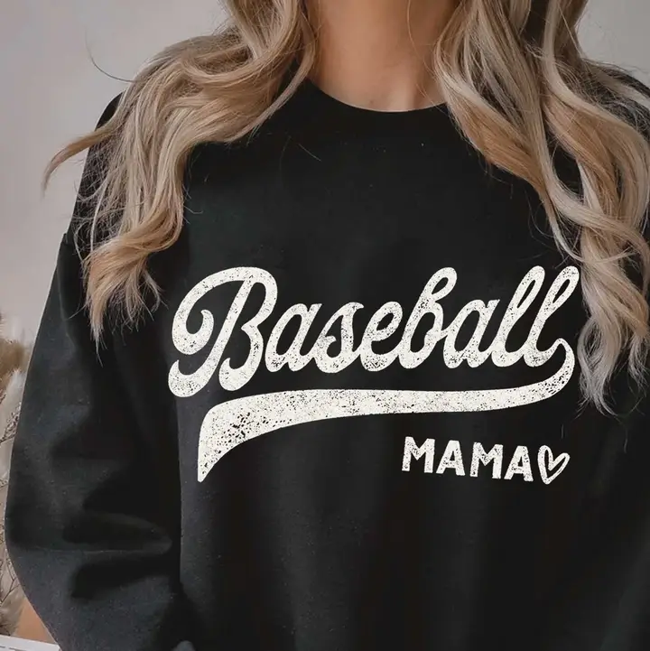 Baseball Mama Graphic Brushed Sweatshirt