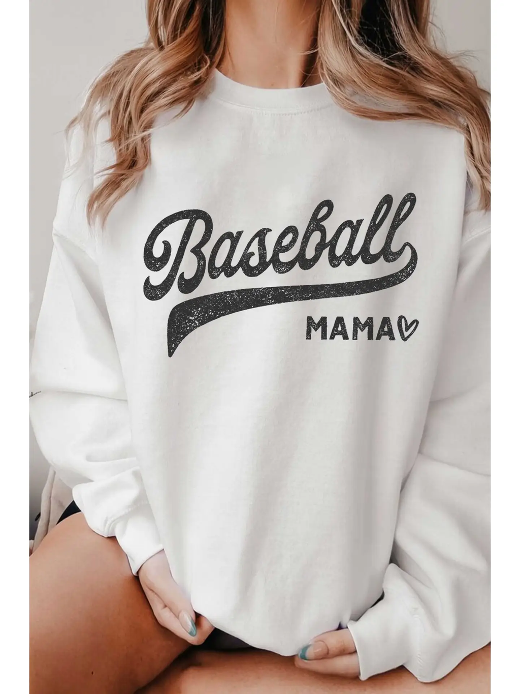 Baseball Mama Graphic Brushed Sweatshirt