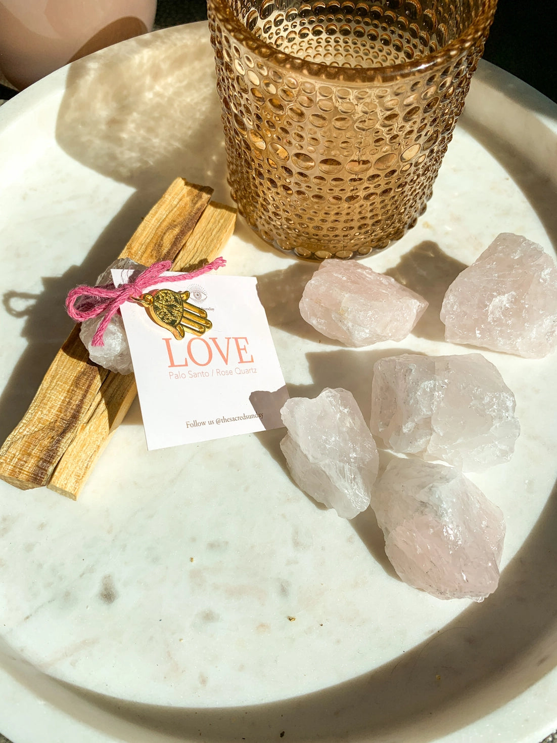 'love' Intention Bundle [ Palo Santo + Rose Quartz ]