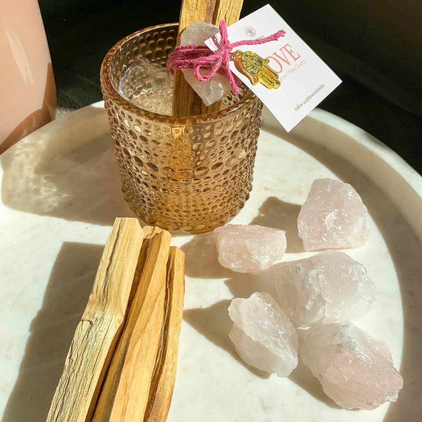 'love' Intention Bundle [ Palo Santo + Rose Quartz ]