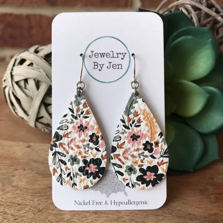 Medium Teardrop Earrings: Gentle Summer