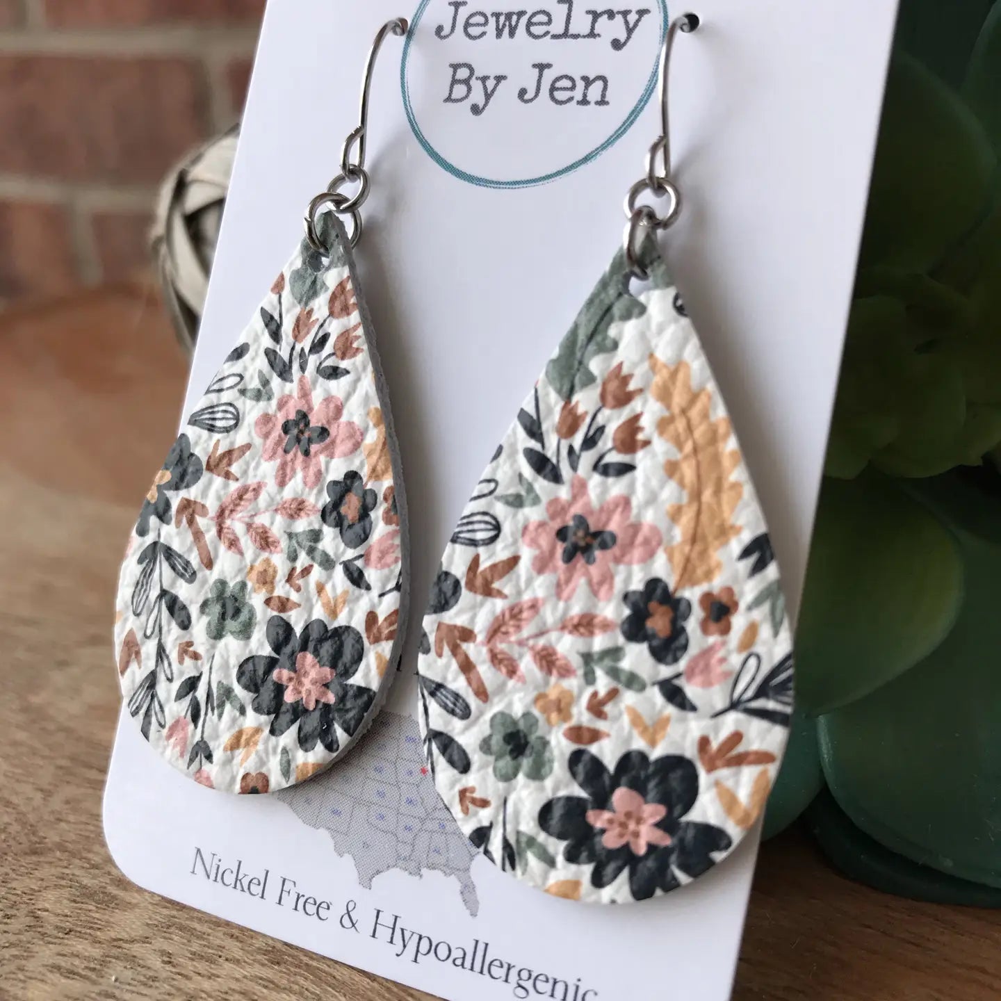Medium Teardrop Earrings: Gentle Summer